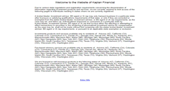 Desktop Screenshot of kaplan-financial.com